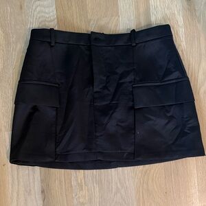 Black Mini Skirt with Pockets